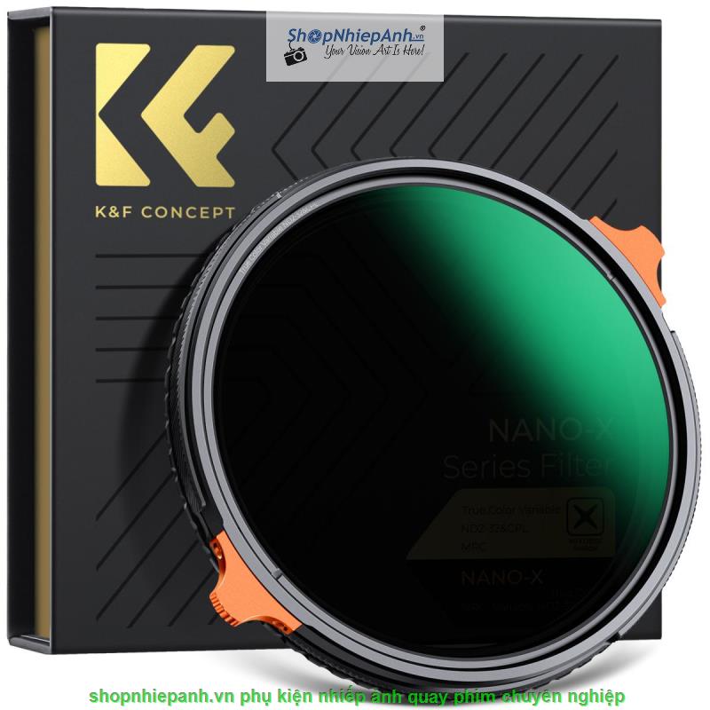 Filter K&F concept 2in1 TRUE COLOR Variable ND2-ND32 + CPL MRC Nano X Multi-Layer Coatings Japanese AGC Glass 58mm