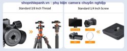thumbnail Ballhead K&F concept BH-26 tay cầm xoay 360 độ KF31.049 - 3