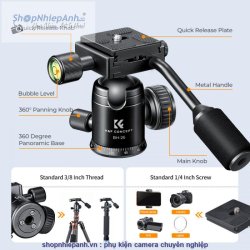 thumbnail Ballhead K&F concept BH-26 tay cầm xoay 360 độ KF31.049 - 2