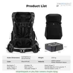 thumbnail Balo K&F concept Backpack 30L Star Wander 01 Black (KF13.206V1) - 6
