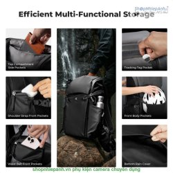 thumbnail Balo K&F concept Backpack 40L Star Wander 01 Black (KF13.207V1) - 2