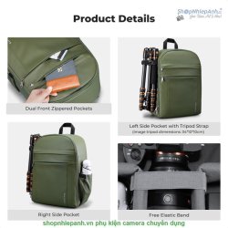 thumbnail Balo K&F concept Backpack KF13.223V1 Nature Wander 12 Green 13L - 4
