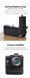 thumbnail Battery Grip Kingma VG-C4EM for Sony A7IV A7RIV A9II A74 AR4 - 5