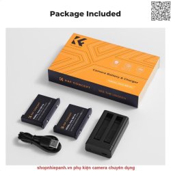 thumbnail Bộ 2 pin 1 sạc K&F concept for Insta 360 X4 2350mah - 5