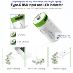 thumbnail Bộ 2 pin sạc CR123A sạc type C hiệu smartoools 700mah - 1