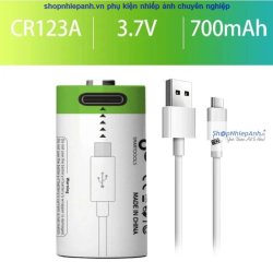 thumbnail Bộ 2 pin sạc CR123A sạc type C hiệu smartoools 700mah - 0