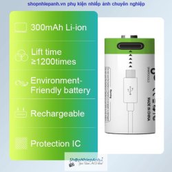 thumbnail Bộ 2 pin sạc CR2 sạc type C hiệu smartoools 300mah - 0