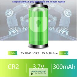 thumbnail Bộ 2 pin sạc CR2 sạc type C hiệu smartoools 300mah - 2