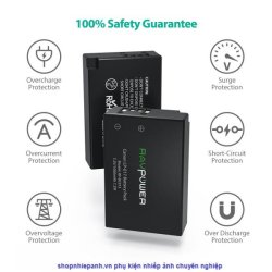 thumbnail Bộ 2 pin và sạc kép RAVpower for Canon LP-E17 EOS R10, R100, R50, R7, R8. RP, Rebel T8i, T7i, T6i, T6s, SL2, SL3, EOS M3, M5, M6 Mark II, 77D, 200D, 750D, 760D, 800D, 8000D - 0