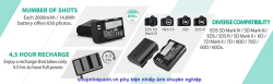 thumbnail Bộ 2 pin và sạc kép RAVpower for Canon LP-E6 5D IV 5DS 5DR 6DII 70D 80D 90D - 4