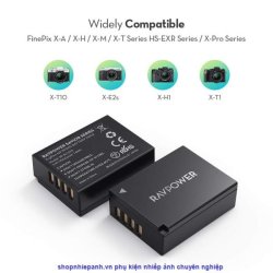 thumbnail Bộ 2 pin và sạc kép RAVpower for Fujifilm NP-W126S X-A X-E X-H X-T X-M X-Pro series - 2