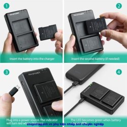 thumbnail Bộ 2 pin và sạc kép RAVpower for Nikon EN-EL14 D3xxx D5xxx Df P7xxx - 2