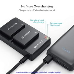 thumbnail Bộ 2 pin và sạc kép RAVpower for Nikon EN-EL15 D7xxx D8xx D7xx D6xx D5xx - 5