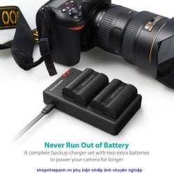 thumbnail Bộ 2 pin và sạc kép RAVpower for Nikon EN-EL15 D7xxx D8xx D7xx D6xx D5xx - 4