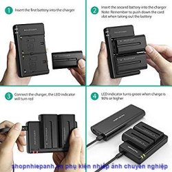 thumbnail Bộ 2 pin F550 và sạc kép RAVpower for Sony F-series F970 F770 F550 - 3