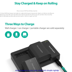 thumbnail Bộ 2 pin và sạc kép RAVpower for sony FZ100 A9 A9ii A7iii A7Riii A7Siii A7IV A7V a6600 - 3