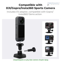 thumbnail Bộ 3 món dán bề mặt phẳng/cong siêu dính đa năng ốc 1/4 K&F concept (KF31.054) - 1