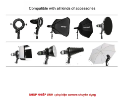 thumbnail Bộ Gá Đèn Flash adapter bowens Triopo TR-05 (dùng được cả flash đầu tròn V1 V100 AD200...) - 4