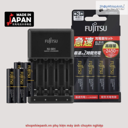 thumbnail Bộ Sạc Pin Fujitsu FCT344 Tích Hợp Sạc Nhanh Kèm 4 Viên Pin AA 2450mAh - 0