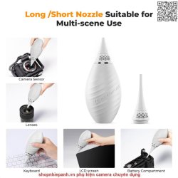 thumbnail Bóng xịt bụi K&F Concept 2 vòi đa năng màu xám - 5