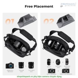 thumbnail Cặp K&F Concept Alpha Camera Sling Bag KF13.157V8 10L BLACK retro - 1