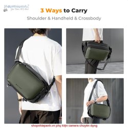 thumbnail Cặp K&F Concept Sling Bag 2in1 KF13.177V2 12L Urban wander 01 Green - 4