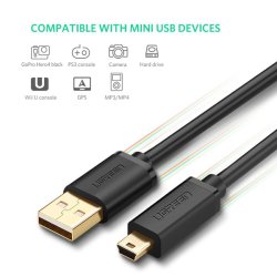 thumbnail Cáp Mini USB to USB 2.0 dài 3m Ugreen chính hãng - 0