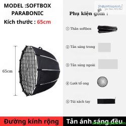 thumbnail Combo 2 cây Đèn LED XY-500W Bi-Color 2700-6500K và softbox Parabolic 65cm - 3
