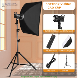 thumbnail Combo 2 cây đèn led XY-500W Bi-Color 2700-6500K và softbox 60x90 cm - 0