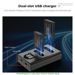 thumbnail Combo 2 pin 1 sạc K&F concept DB-110 Ricoh GR III, GR III HDF, GR IIIx HDF, GR IIIX, WG-6  Olympus TG7/6/5/4 (Li-90B/Li-92B) - 1