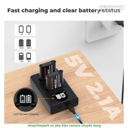 thumbnail Combo 2 pin 1 sạc K&F concept DB-110 Ricoh GR III, GR III HDF, GR IIIx HDF, GR IIIX, WG-6  Olympus TG7/6/5/4 (Li-90B/Li-92B) - 5