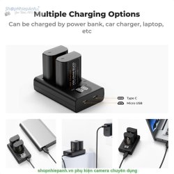 thumbnail Combo 2 pin 1 sạc K&F concept DMW-BLK22 for Panasonic DMW-BLK22 BLF19 lumix S5 S5ii S5iix S5k S1ii G9 G9ii S9 GH5ii GH6 GH7 GH5 GH5S GH4 GH3 - 4