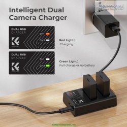 thumbnail Combo 2 pin 1 sạc K&F concept for Canon LP-E10 1200mah Rebel T5, T3, T6, T7, T100,  Kiss X70, X50 1100D, 1200D, 1300D, 1500D, 2000D, 3000D, 4000D - 4