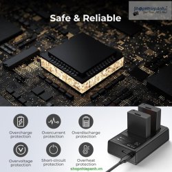 thumbnail Combo 2 pin 1 sạc K&F concept for Canon LP-E10 1200mah Rebel T5, T3, T6, T7, T100,  Kiss X70, X50 1100D, 1200D, 1300D, 1500D, 2000D, 3000D, 4000D - 3