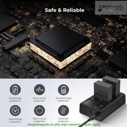 thumbnail Combo 2 pin 1 sạc K&F concept for Fujifilm W126 W126S 1300mah - 4