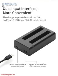thumbnail Combo 2 pin 1 sạc Kingma BM061 for Insta 360 ONE X2 - 4