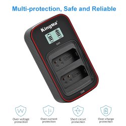 thumbnail Combo 2 pin 1 sạc Kingma LCD BM058 for Canon LP-E10 Canon LP-E10 1020mah Rebel T5, T3, Kiss X70,  X50  1100D, 1200D, 1300D, 2000D, 4000D - 0