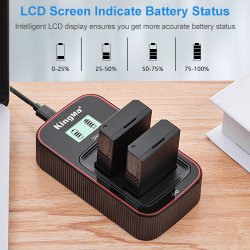 thumbnail Combo 2 pin 1 sạc Kingma LCD BM058 for Canon LP-E10 Canon LP-E10 1020mah Rebel T5, T3, Kiss X70,  X50  1100D, 1200D, 1300D, 2000D, 4000D - 2