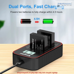 thumbnail Combo 2 pin 1 sạc Kingma LCD BM058 for Ricoh GR4 GRIV DB-120 - 1