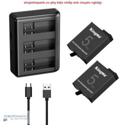 thumbnail Combo 2 pin 1 sạc Kingma LCD BM068 for Osmo action 5 Pro /4/3 - 0