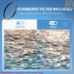 thumbnail Combo 3 filter siêu macro 32X lens 40-90mm kèm filter CPL và Star - 3