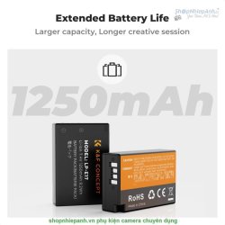 thumbnail Combo 3 pin 1 sạc K&F concept for Canon LP-E17 1250mah Canon EOS R10, R100, R50, R7, R8. RP, Rebel T8i, T7i, T6i, T6s, SL2, SL3, EOS M3, M5, M6 Mark II, 77D, 200D, 750D, 760D, 800D, 8000D - 2