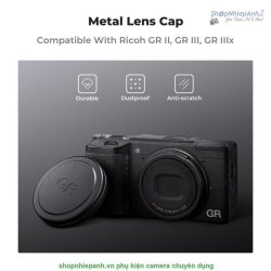 thumbnail Combo cap lens+hotshoe cover+dây giữ+khăn lau Ricoh GRIII GRIIIx GR3 GR3x GRII GR2 hiệu K&F concept (sku.2255) - 0