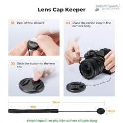thumbnail Combo cap lens+hotshoe cover+dây giữ+khăn lau Ricoh GRIII GRIIIx GR3 GR3x GRII GR2 hiệu K&F concept (sku.2255) - 2