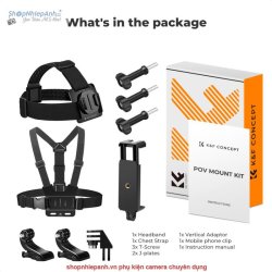 thumbnail Combo dây đeo đầu đeo ngực K&F concept for action camera và smartphone - 6