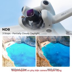 thumbnail Combo Filter K&F concept Kit for DJI Mini 4 Pro ND8 N16 ND32 ND64 AGC Japanese 28 layers Glass (sku.2085) - 1