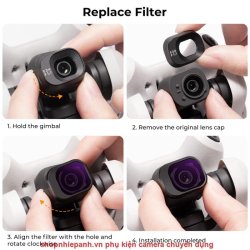 thumbnail Combo Filter K&F concept Kit for DJI Mini 4 Pro ND8 N16 ND32 ND64 AGC Japanese 28 layers Glass (sku.2085) - 5