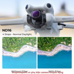 thumbnail Combo Filter K&F concept Kit for DJI Mini 4 Pro ND8 N16 ND32 ND64 AGC Japanese 28 layers Glass (sku.2085) - 2