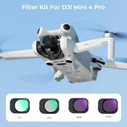 thumbnail Combo Filter K&F concept ND / UV / CPL Filters Kit for DJI Mini 4 Pro Pack (CPL+UV+ND8+ND16) AGC Japanese 28 layers Glass (SKU.2086) - 0