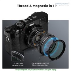 thumbnail Combo K&F concept Hood+cap+filter UV for Fujifilm X100, X100F, X100S, X100T, X100V, X100VI (sku.2335) - 1